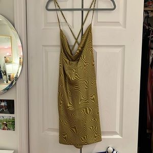 H&M Divided cowl beck slip dress criss cross back